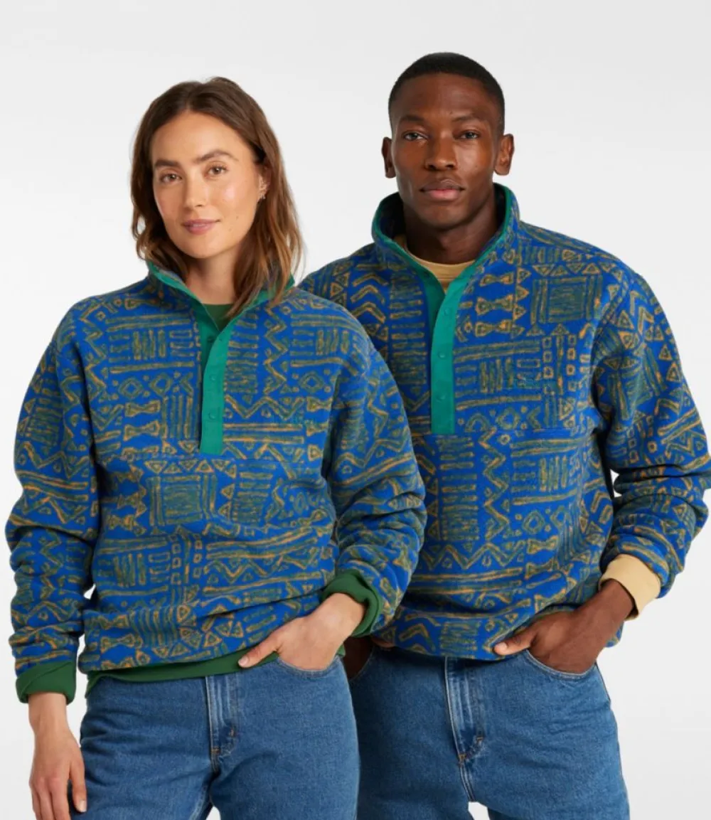 "Adults' Bean's Classic Fleece Pullover, Print"-L.L.Bean Fashion