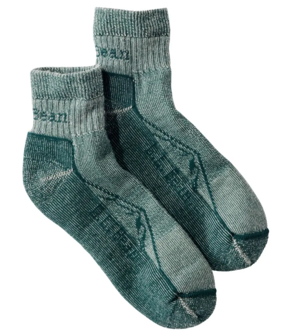 "Adults' Cresta Wool Lightweight Hiking Socks, Quarter-Crew"-L.L.Bean New