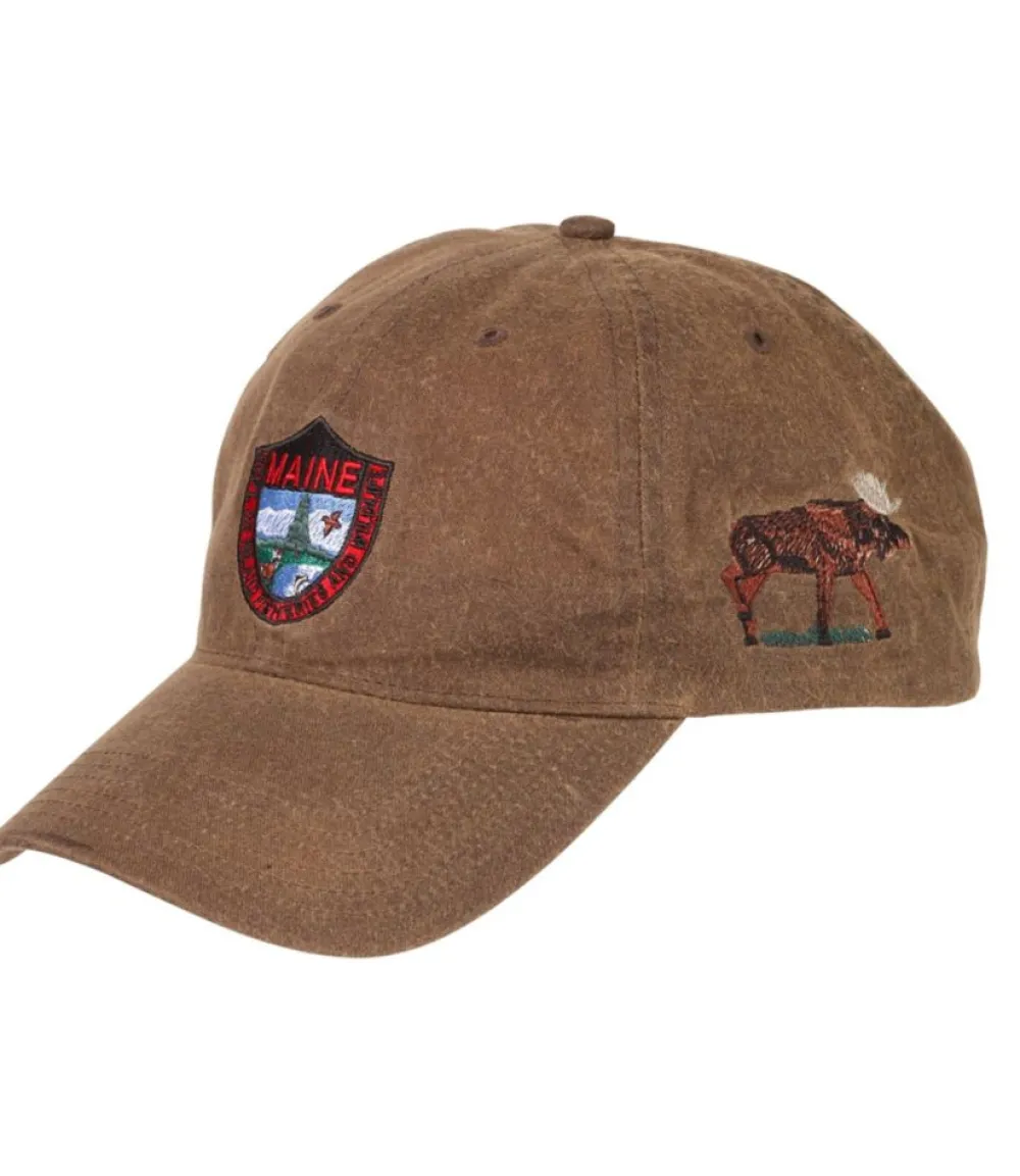 "Adults' MIF&W Waxcloth Hat, Moose"-L.L.Bean Hot