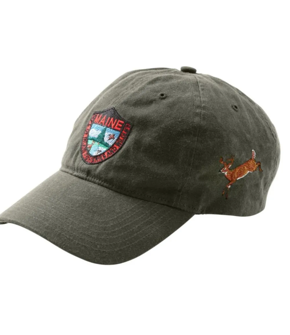"Adults' MIF&W Waxcloth Hat, White-Tailed Deer"-L.L.Bean New