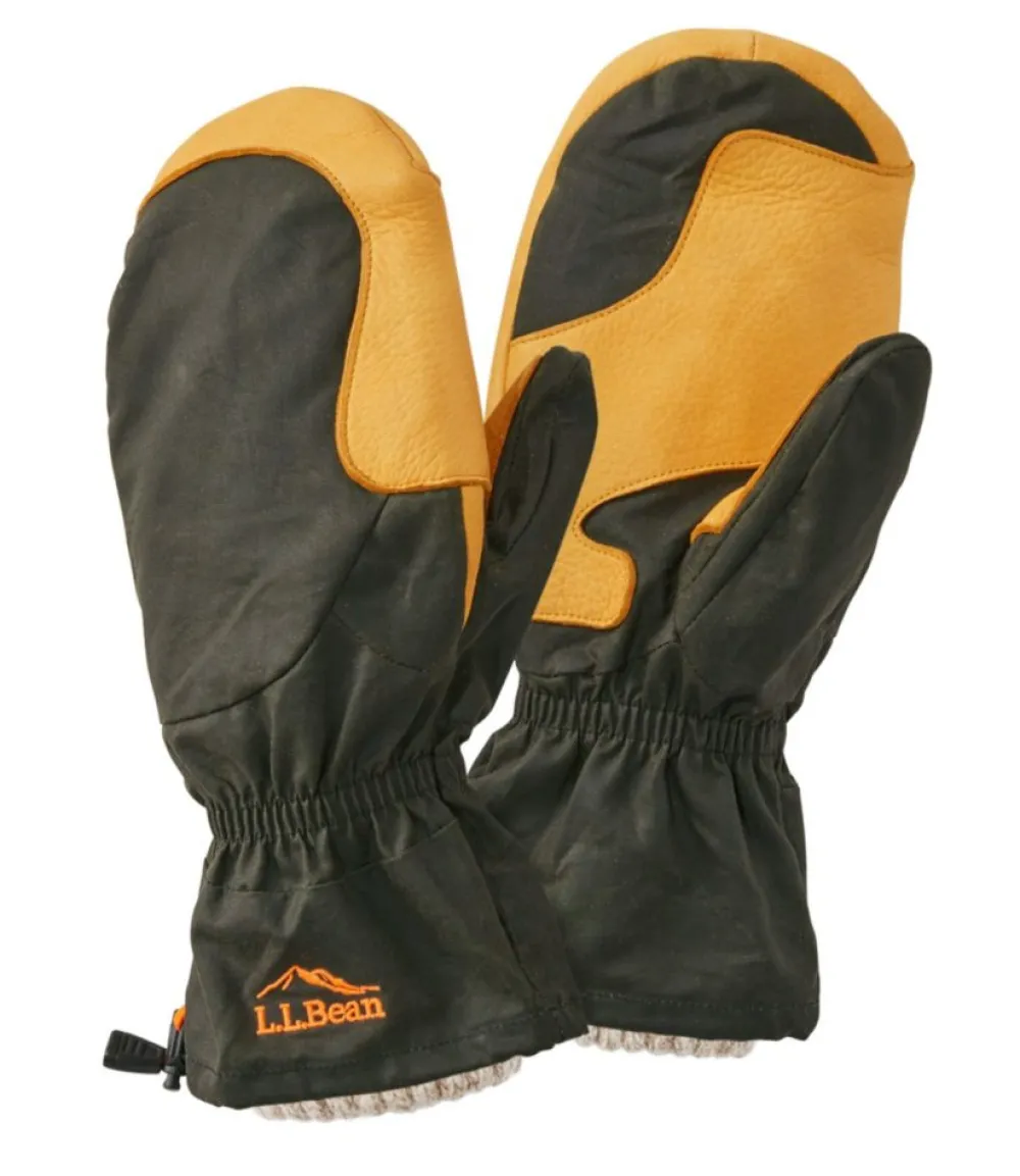 "Adults' Waxed Cotton Chopper Mittens"-L.L.Bean Discount
