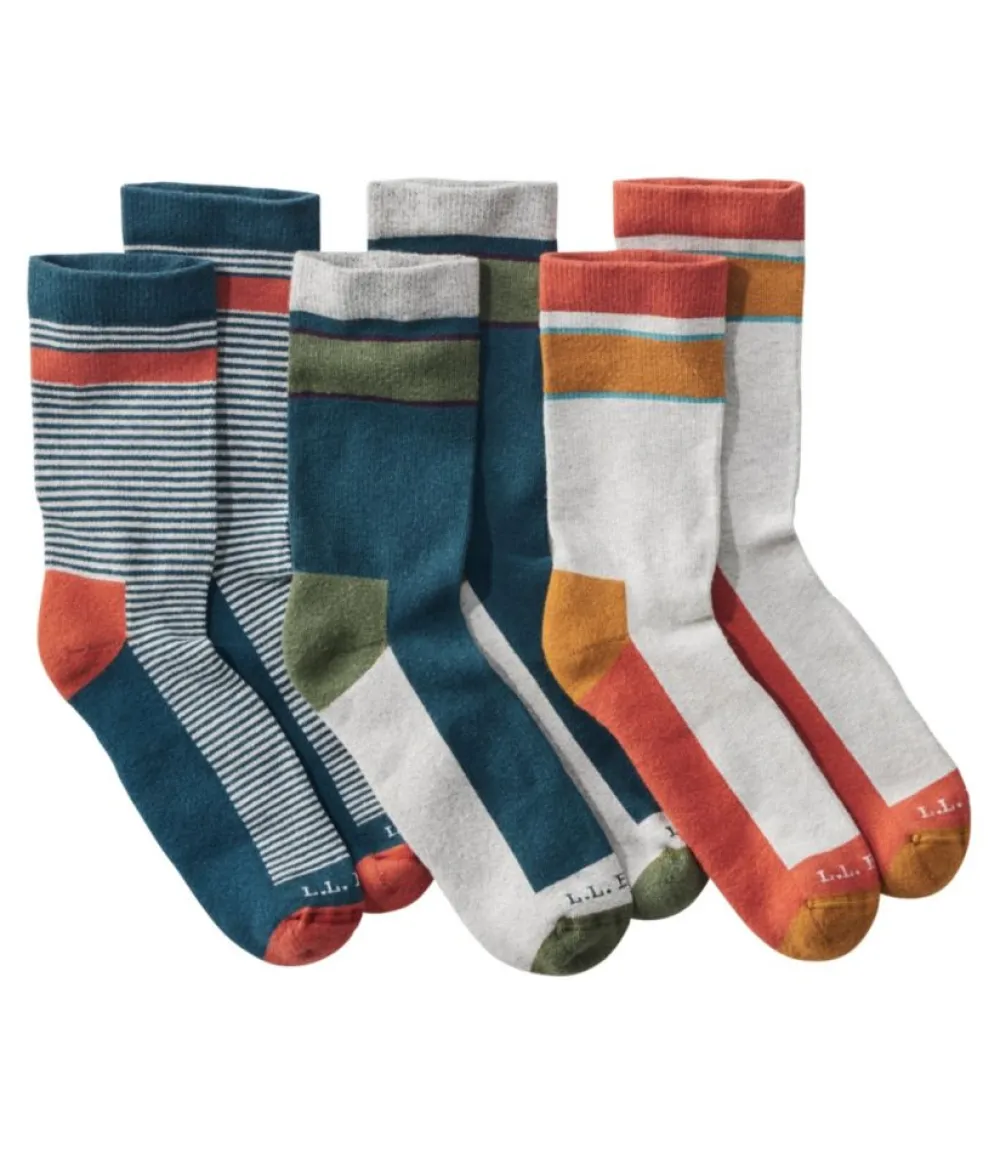 "Adults' Wicked Soft Cotton Socks Gift Set, 3 Pairs"-L.L.Bean Hot