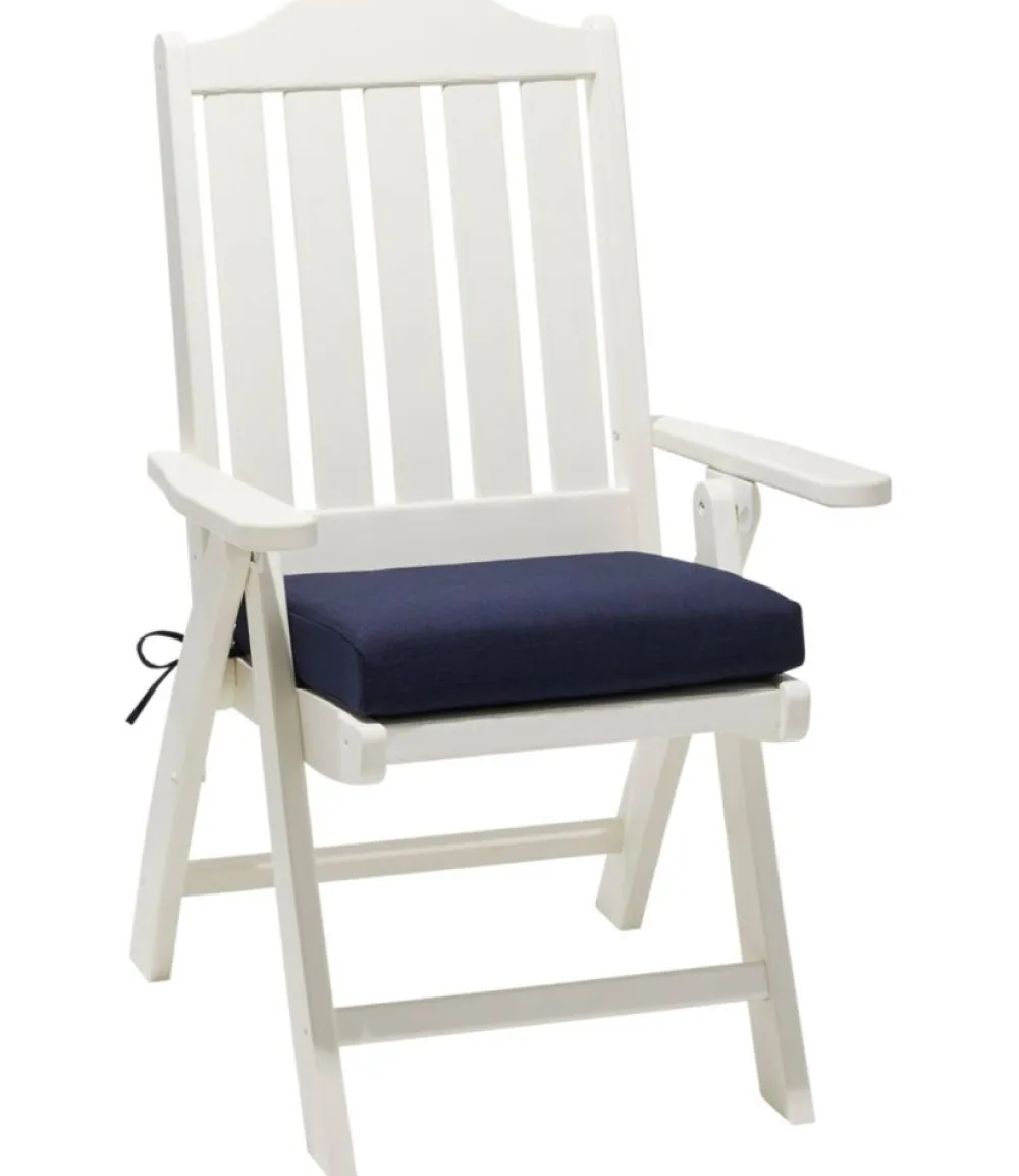 "All Weather Folding/Armless Chair Textured Cushion"-L.L.Bean Shop