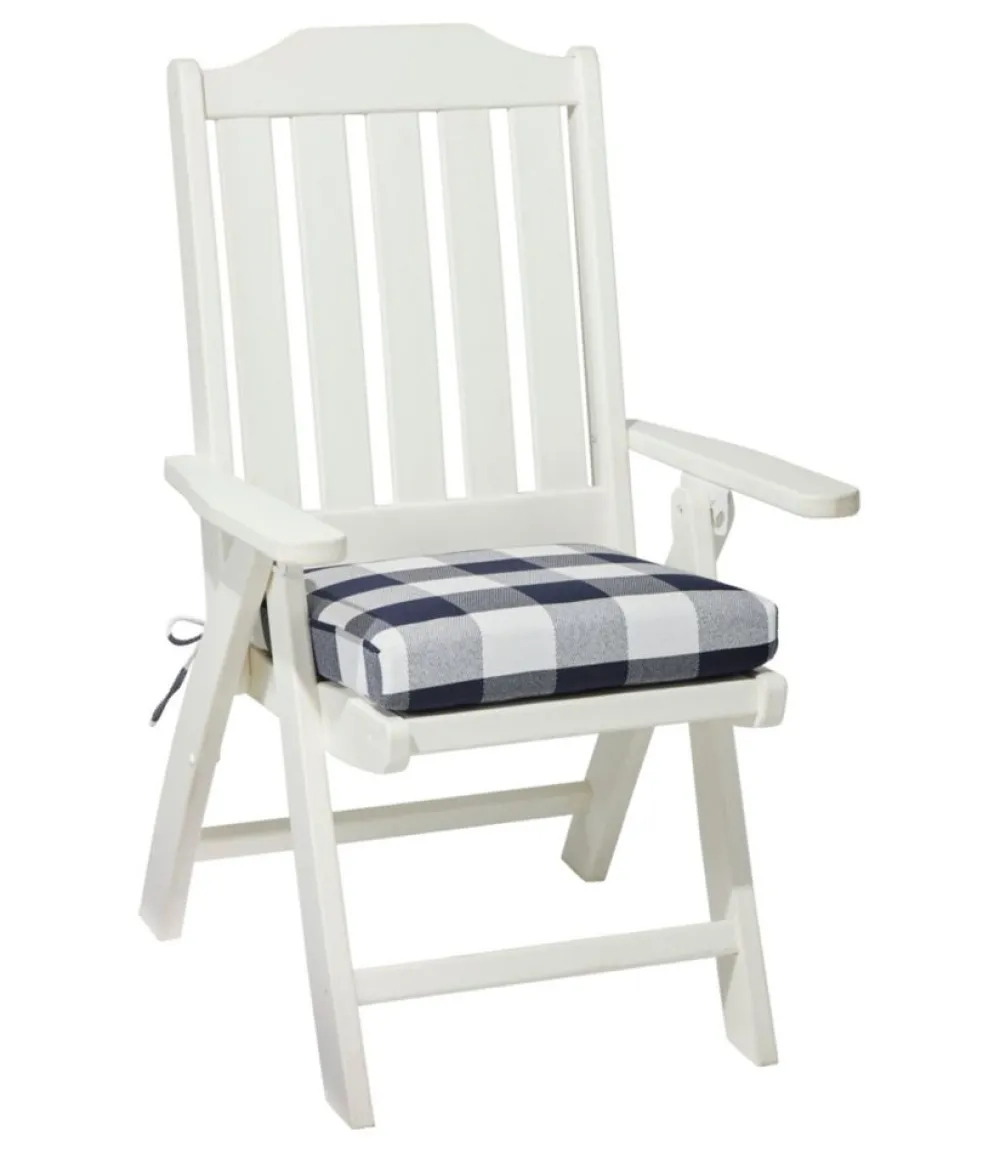 "All-Weather Folding/Armless Chair Cushion, Buffalo Plaid"-L.L.Bean Flash Sale