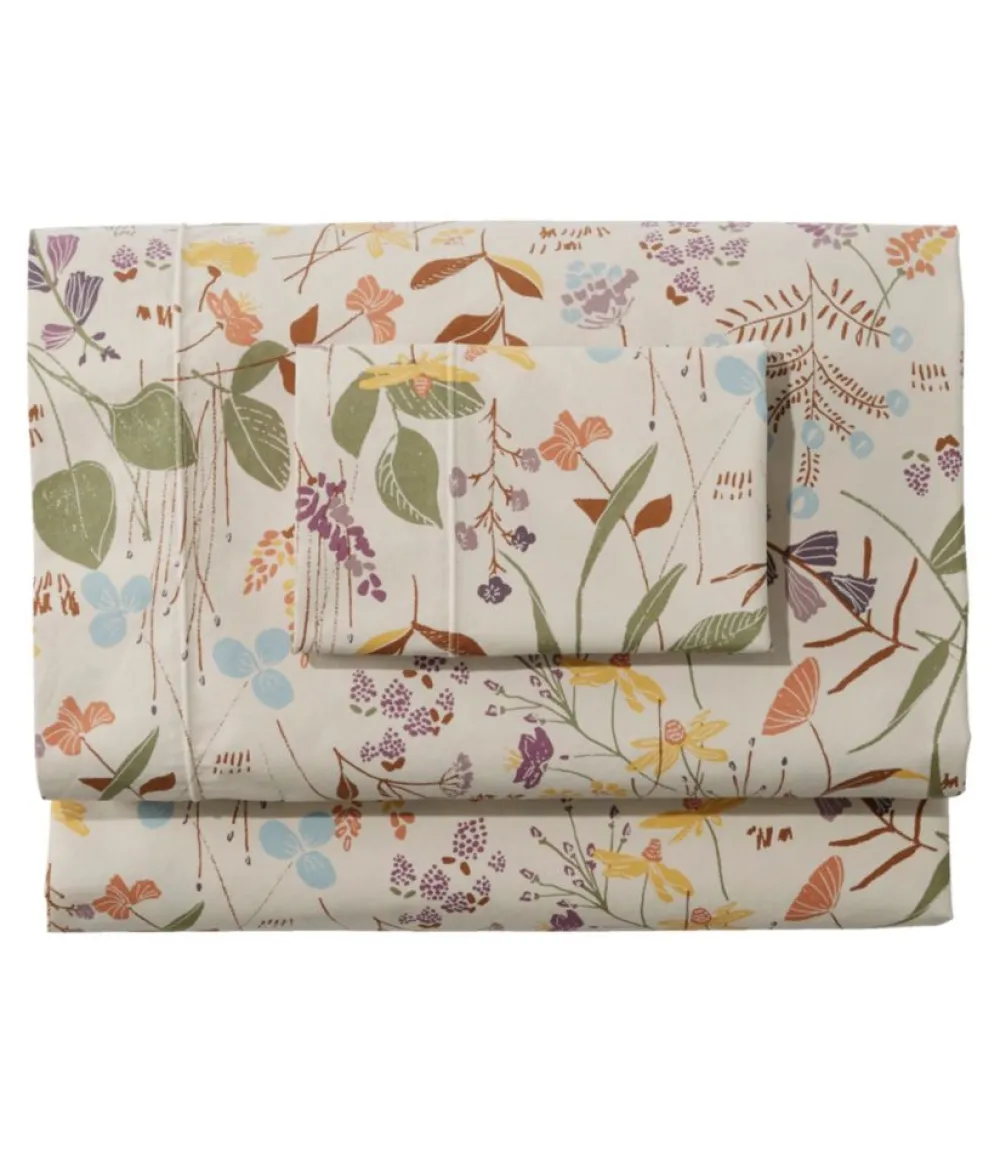 "Birch Floral Percale Sheet Collection"-L.L.Bean Cheap