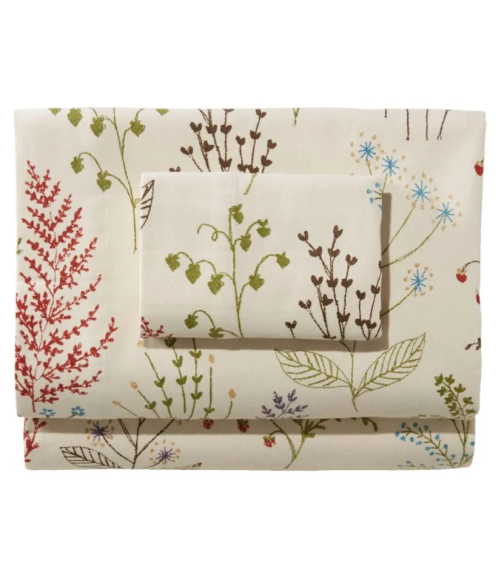 "Botanical Floral Flannel Sheet Collection"-L.L.Bean Store