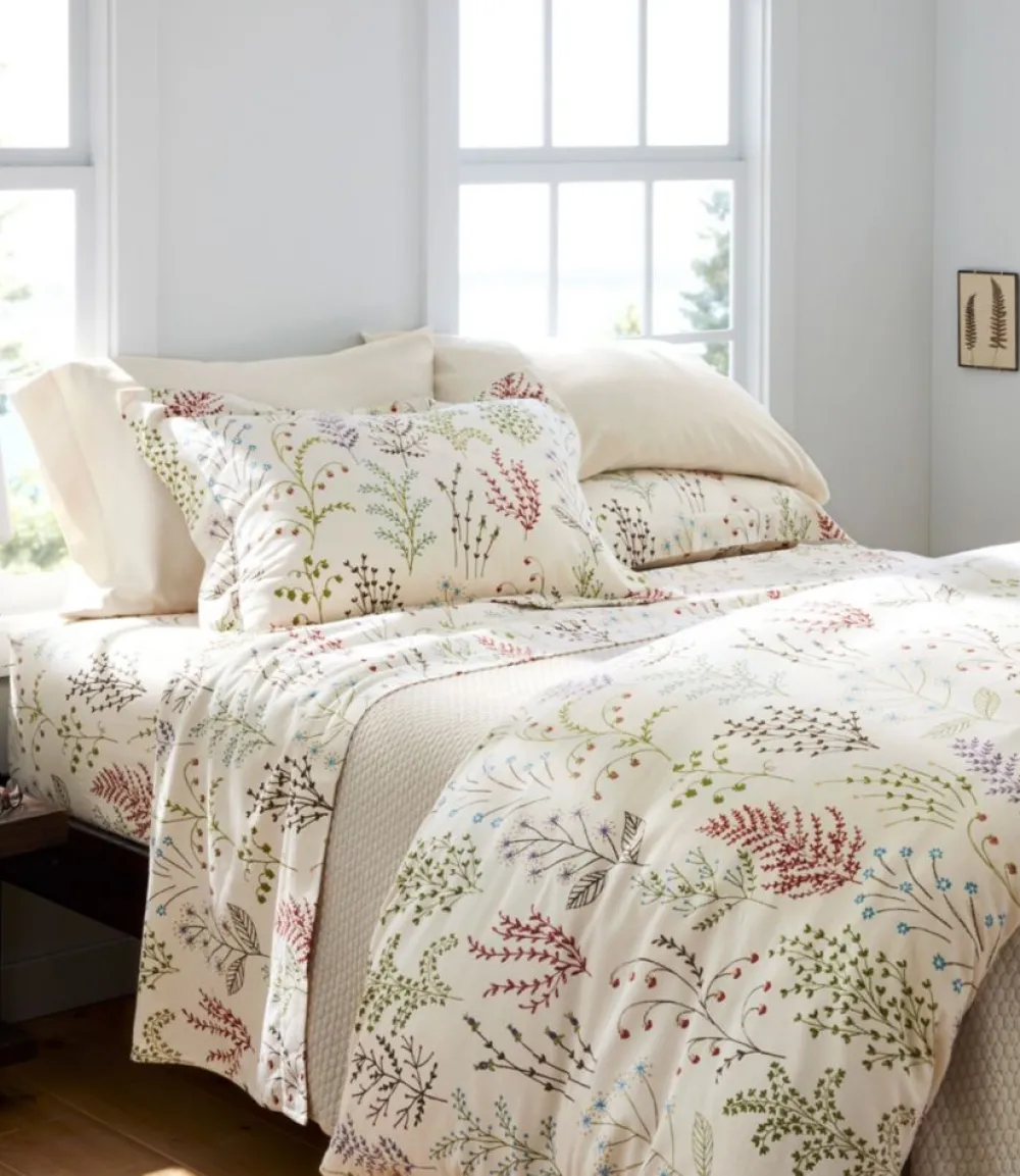 "Botanical Floral Flannel Sheet Collection"-L.L.Bean Store