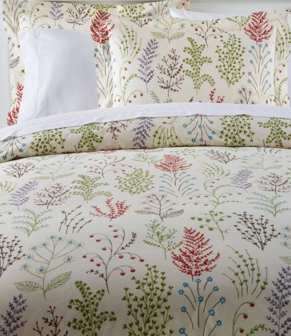 "Botanical Floral Percale Comforter Cover Collection"-L.L.Bean Store