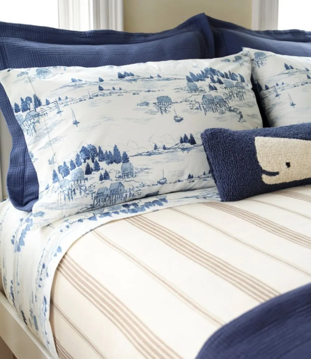 "Coastal Landscape Percale Sheet Collection"-L.L.Bean Shop
