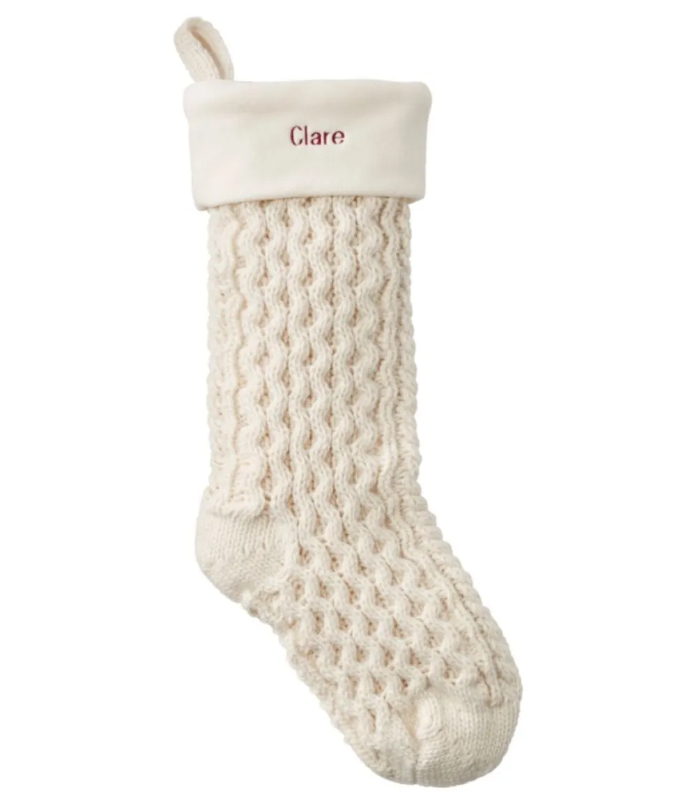 "Fisherman's Knit Christmas Stocking"-L.L.Bean Sale