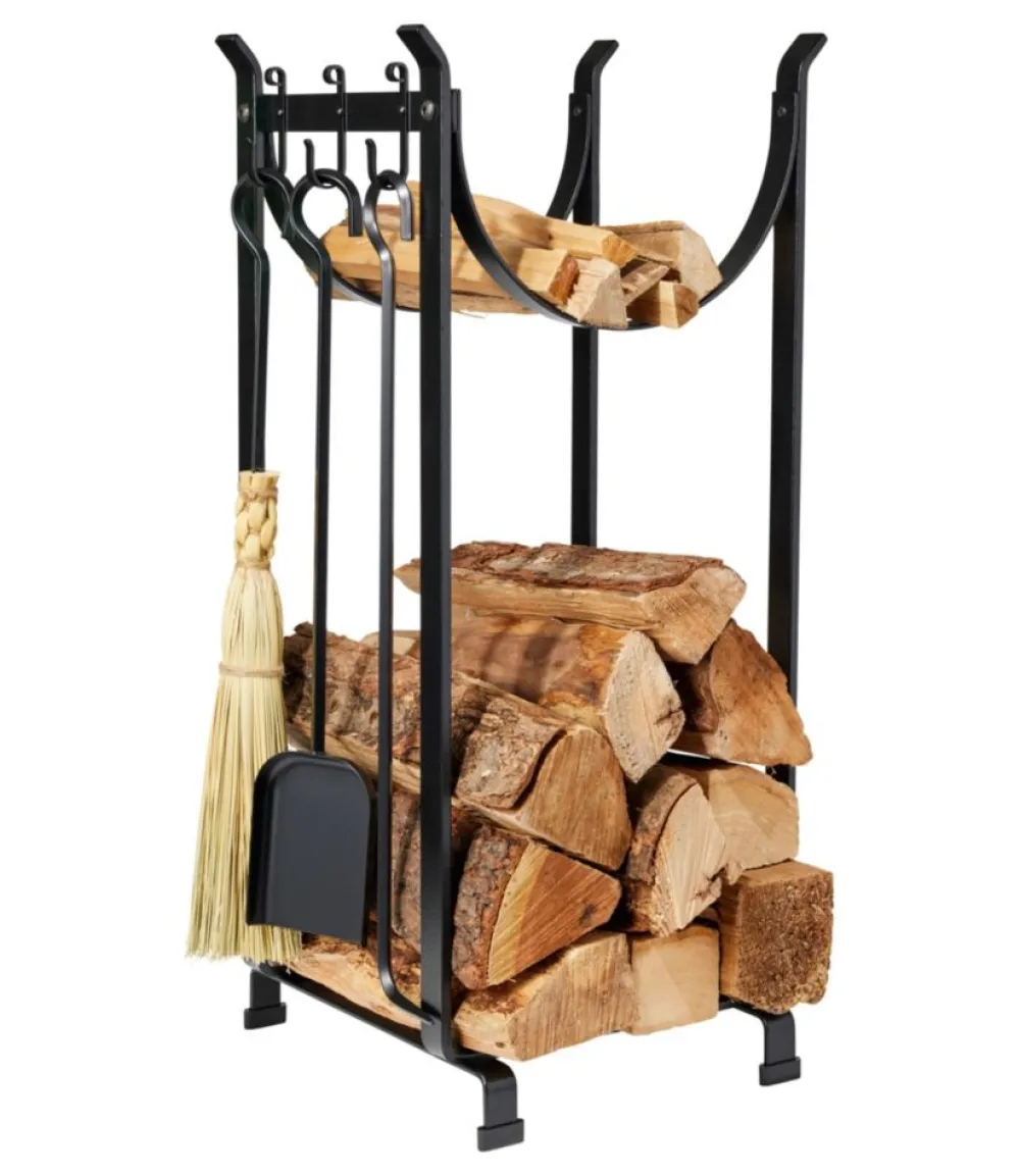 "Hearthside Wood Rack With Tools"-L.L.Bean Sale