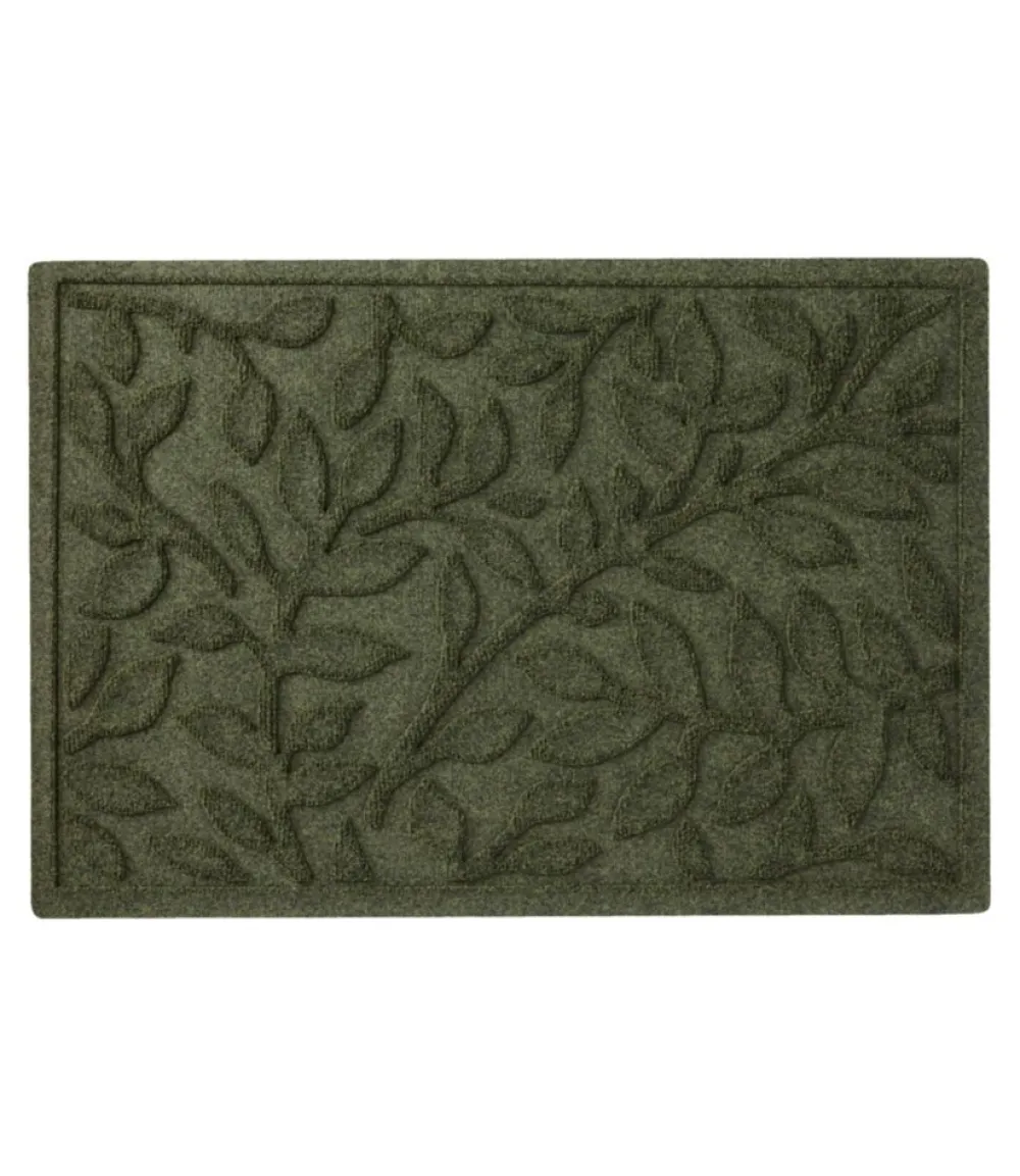 "Heavyweight Recycled Waterhog Doormat, Woodland Leaf"-L.L.Bean Cheap