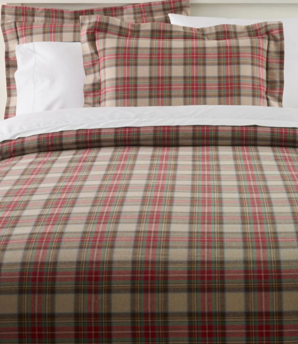 "Heritage Chamois Flannel Comforter Cover Collection, Plaid"-L.L.Bean Cheap