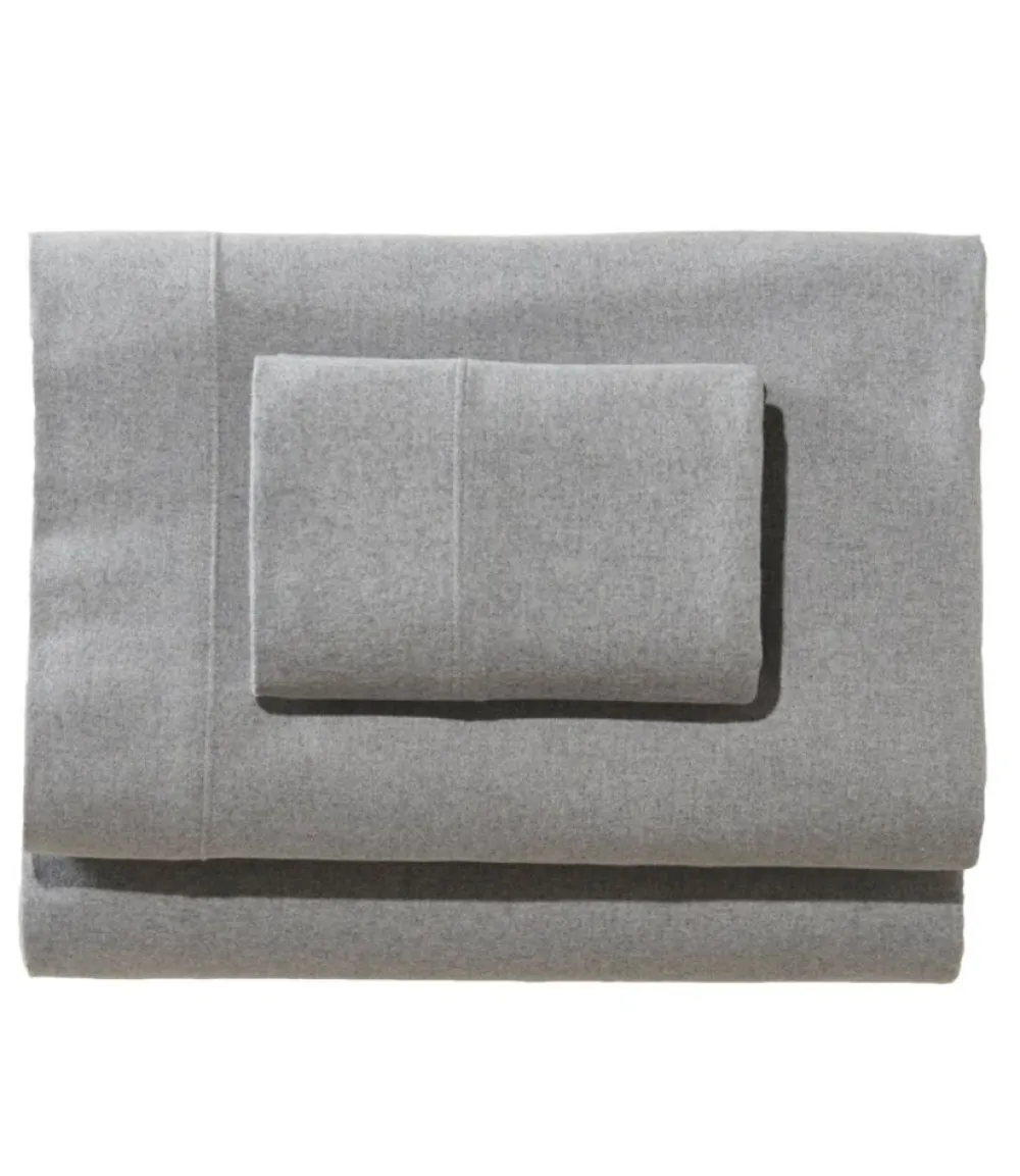 "Heritage Chamois Flannel Sheet Collection, Heather"-L.L.Bean New