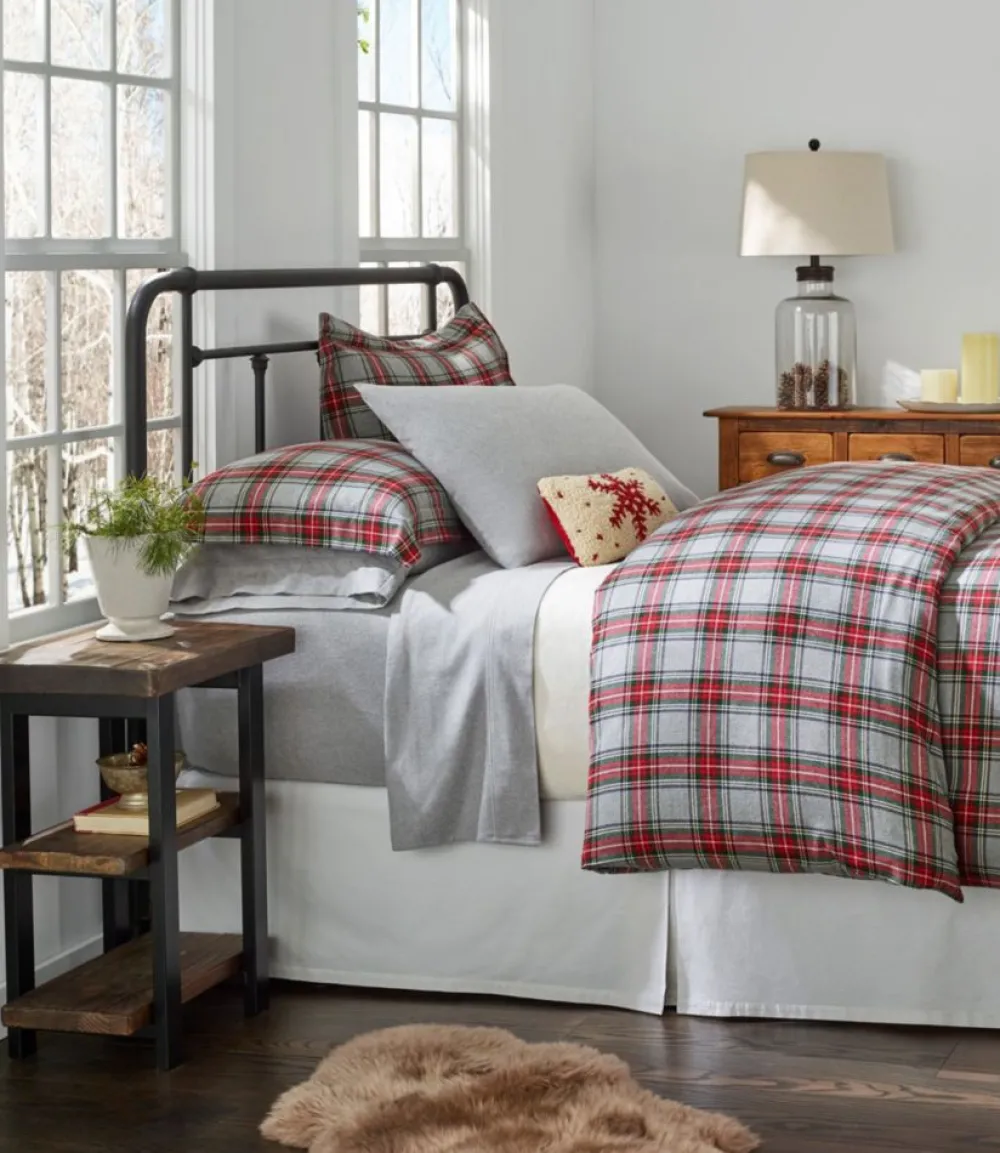"Heritage Chamois Flannel Sheet Collection, Heather"-L.L.Bean New