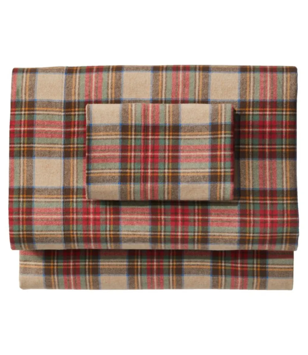 "Heritage Chamois Flannel Sheet Collection, Plaid"-L.L.Bean Shop