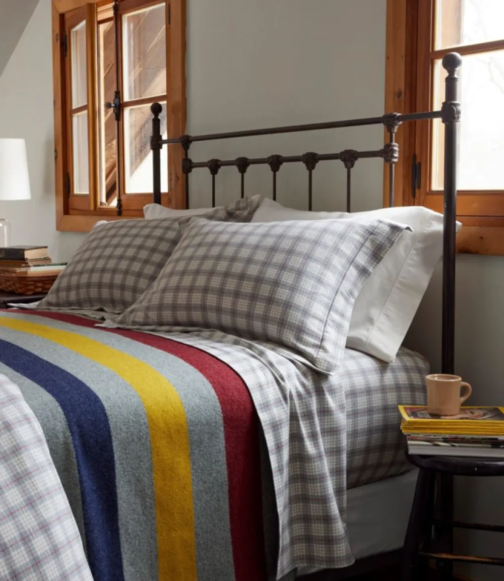 "Heritage Chamois Flannel Sheet Collection, Plaid"-L.L.Bean Shop