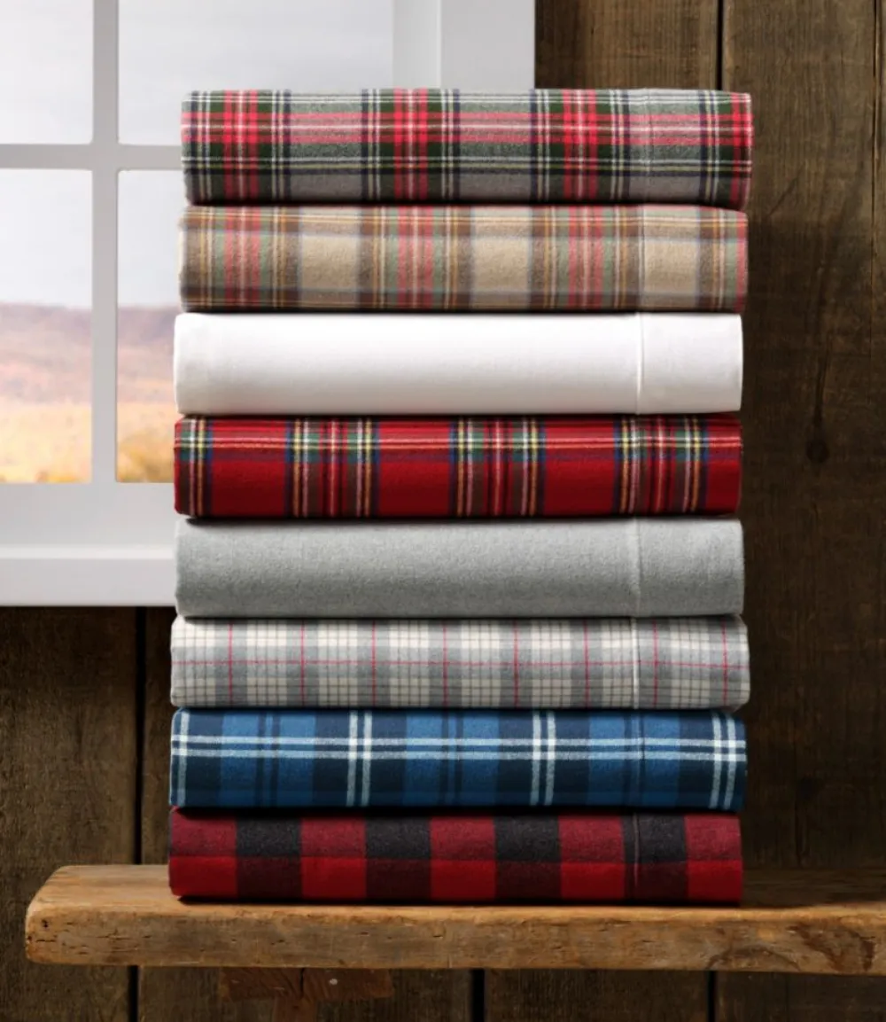 "Heritage Chamois Flannel Sheet Collection, Plaid"-L.L.Bean Shop