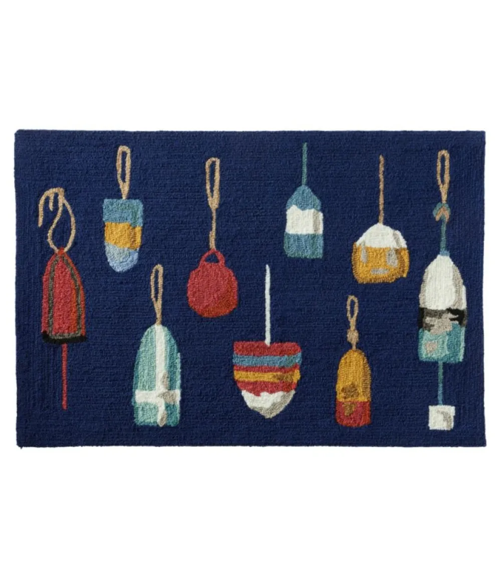"Indoor/Outdoor Vacationland Rug, Buoys"-L.L.Bean Clearance