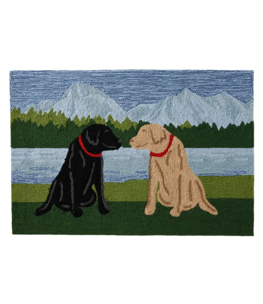 "Indoor/Outdoor Vacationland Rug, Mountain Dogs"-L.L.Bean Hot