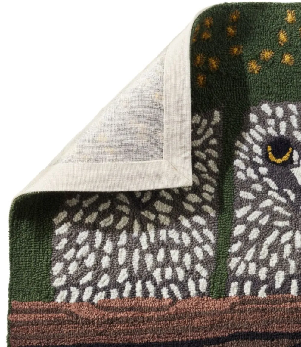 "Indoor/Outdoor Vacationland Rug, Owls"-L.L.Bean Shop