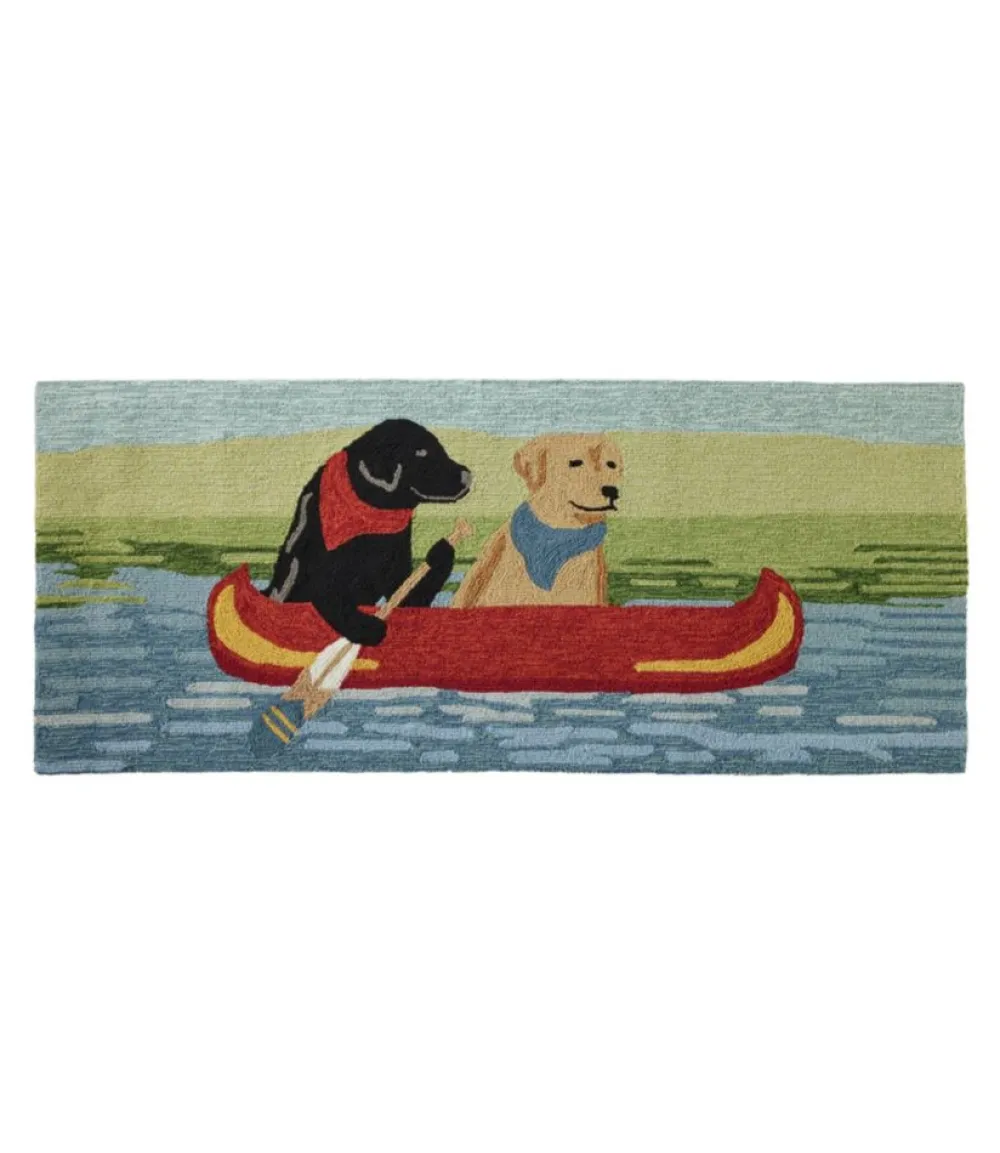 "Indoor/Outdoor Vacationland Runner, Dog Canoe"-L.L.Bean Sale