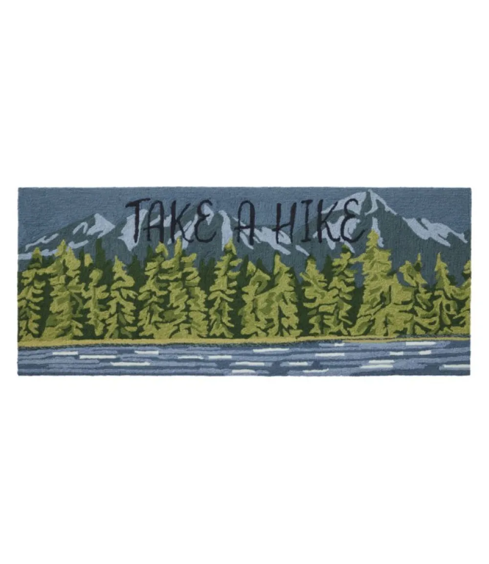 "Indoor/Outdoor Vacationland Runner, Lakeside Mountain Scene"-L.L.Bean Store