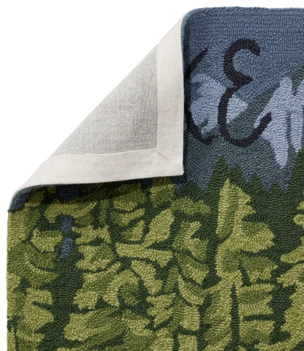 "Indoor/Outdoor Vacationland Runner, Lakeside Mountain Scene"-L.L.Bean Store