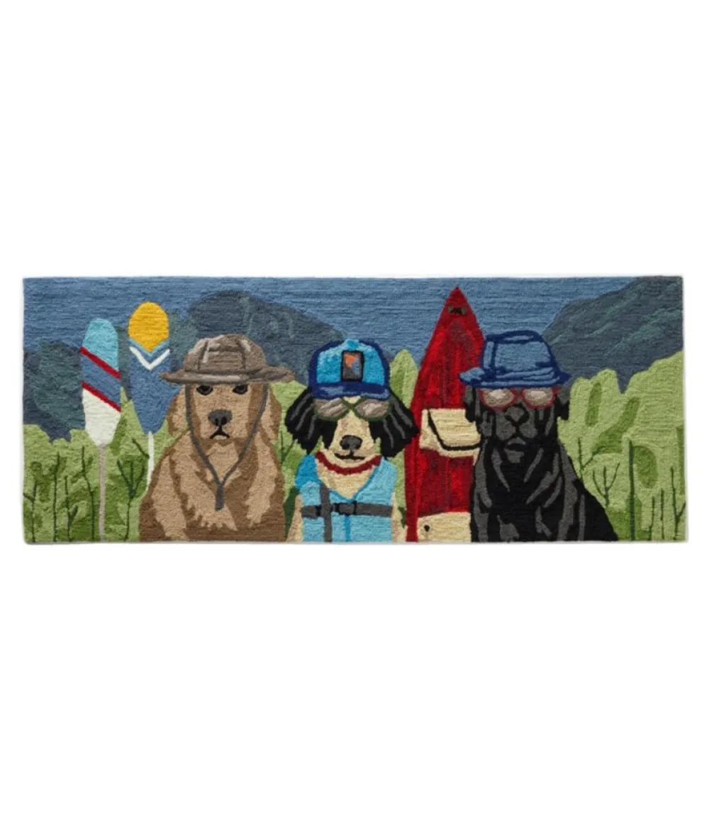"Indoor/Outdoor Vacationland Runner, Paddle Sports Dogs"-L.L.Bean Outlet