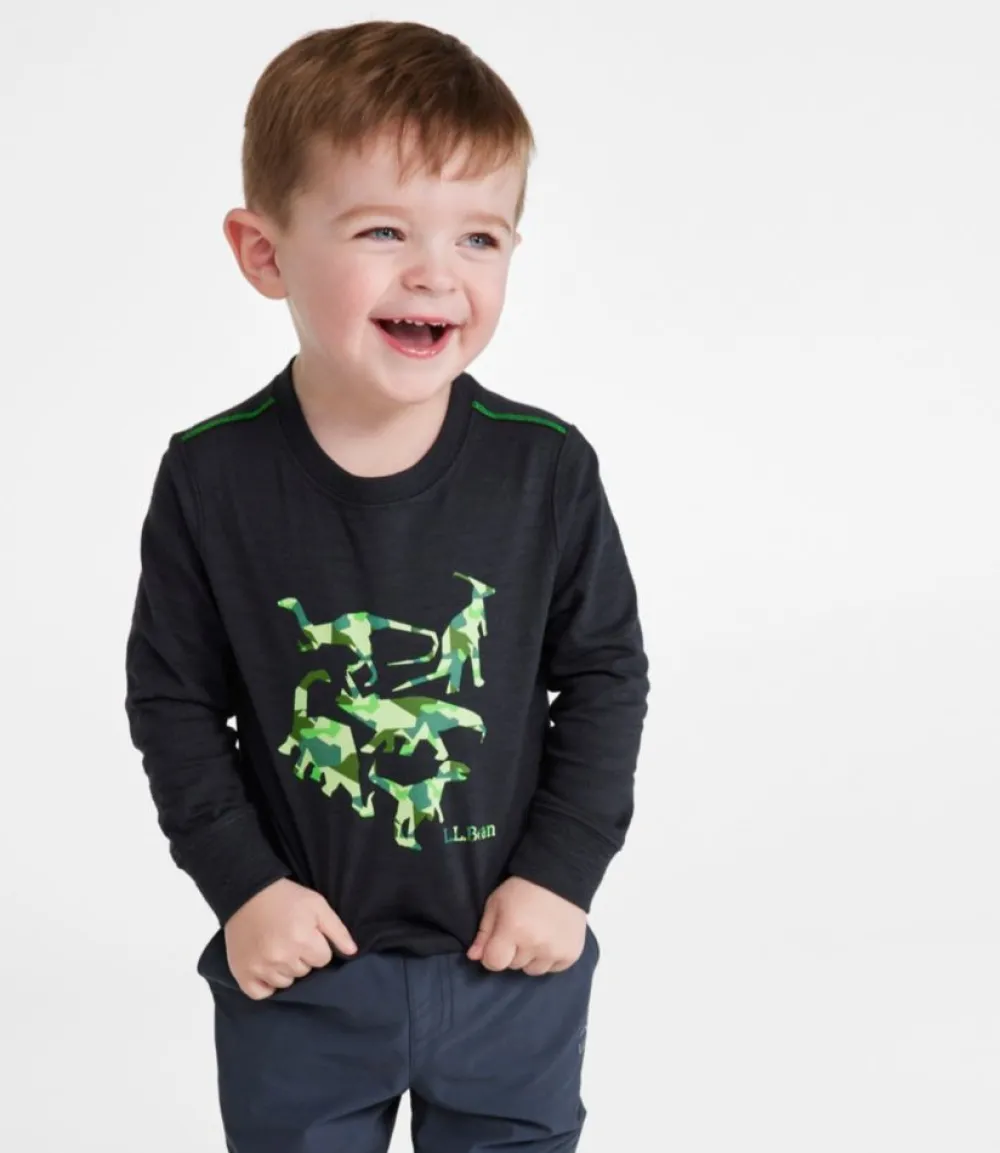 "Infants' and Toddlers' Graphic Tee, Long-Sleeve Glow-in-the-Dark"-L.L.Bean Online