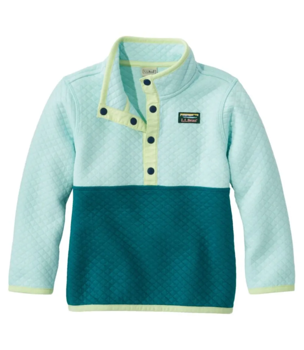 "Infants' and Toddlers' Quilted Quarter-Snap Pullover, Colorblock"-L.L.Bean Online