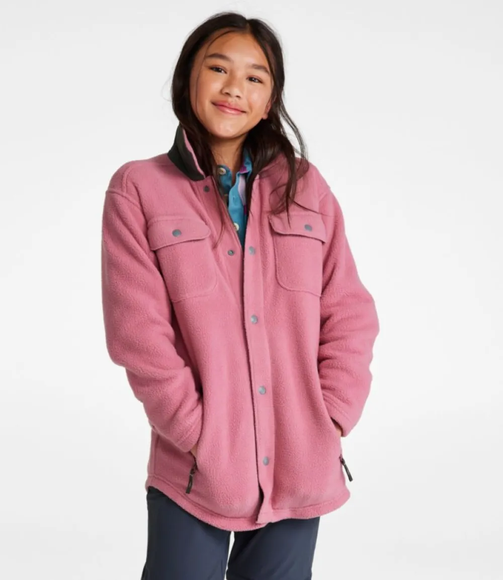 "Kids' Cozy Fleece Shirt Jacket"-L.L.Bean Online