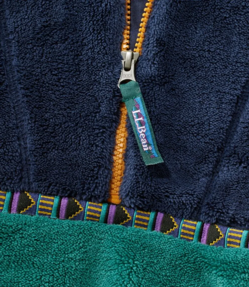 "Kids' Hi-Pile Fleece Hooded Pullover, Colorblock"-L.L.Bean Store