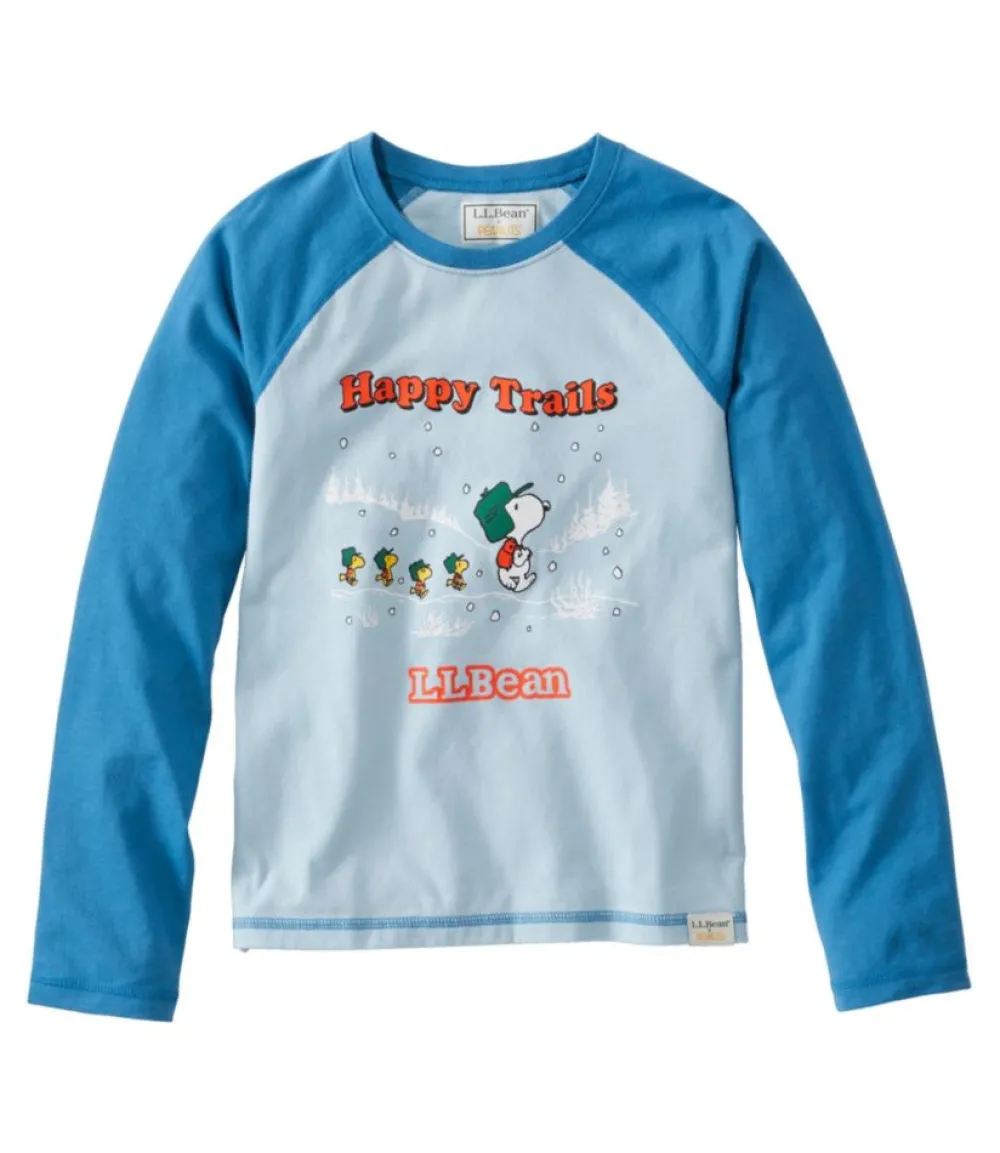 "Kids' x Peanuts Long-Sleeve Baseball Tee"-L.L.Bean Flash Sale