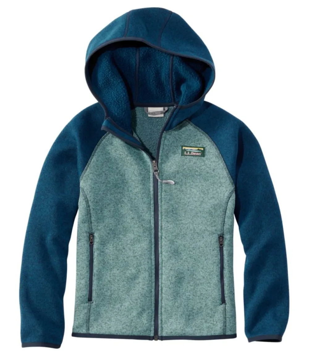 "Kids' 's Sweater Fleece, Hooded Colorblock"-L.L.Bean Cheap