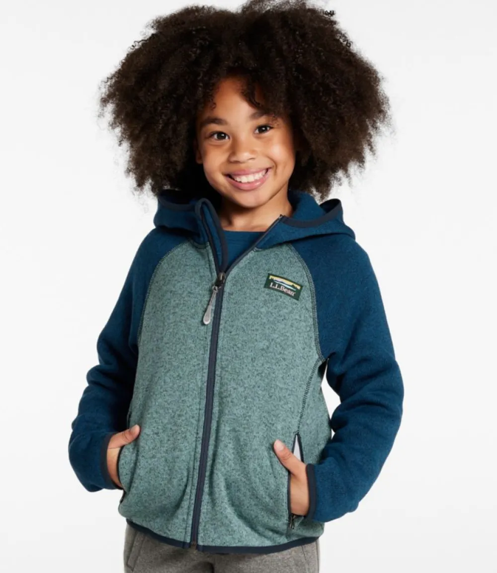 "Kids' 's Sweater Fleece, Hooded Colorblock"-L.L.Bean Cheap