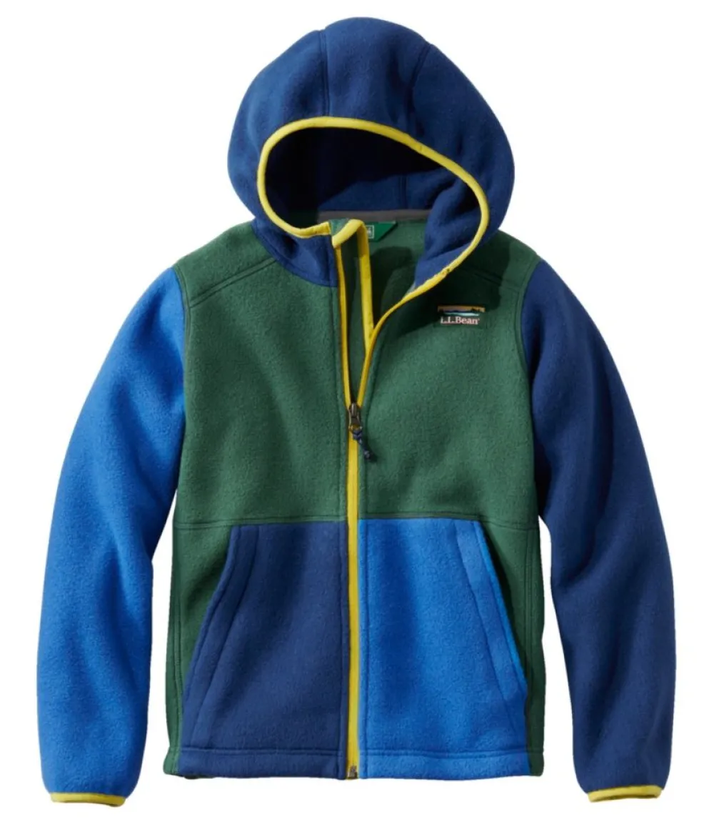 "Kids' Mountain Classic Fleece, Hooded Colorblock"-L.L.Bean Cheap