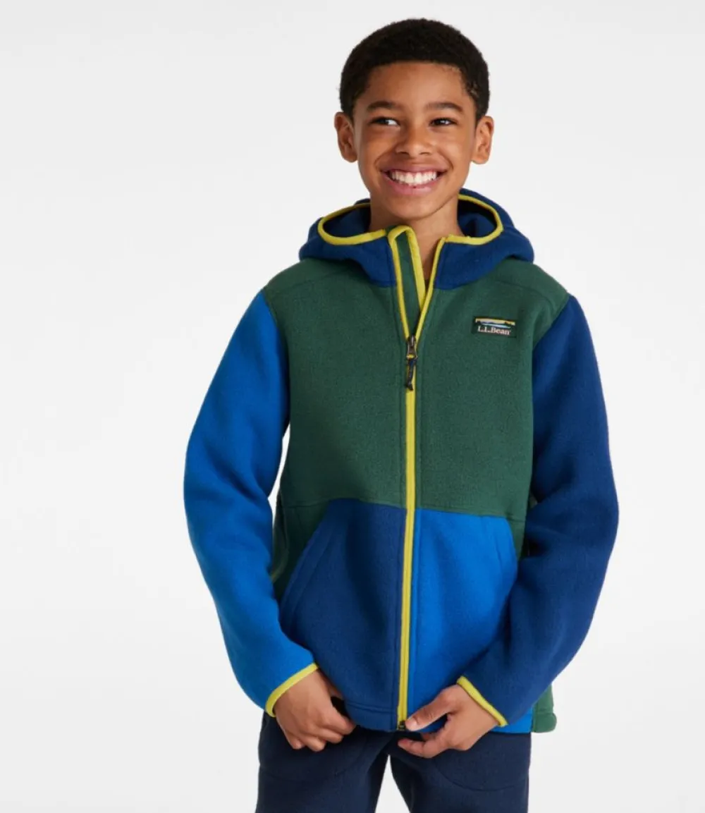 "Kids' Mountain Classic Fleece, Hooded Colorblock"-L.L.Bean Cheap