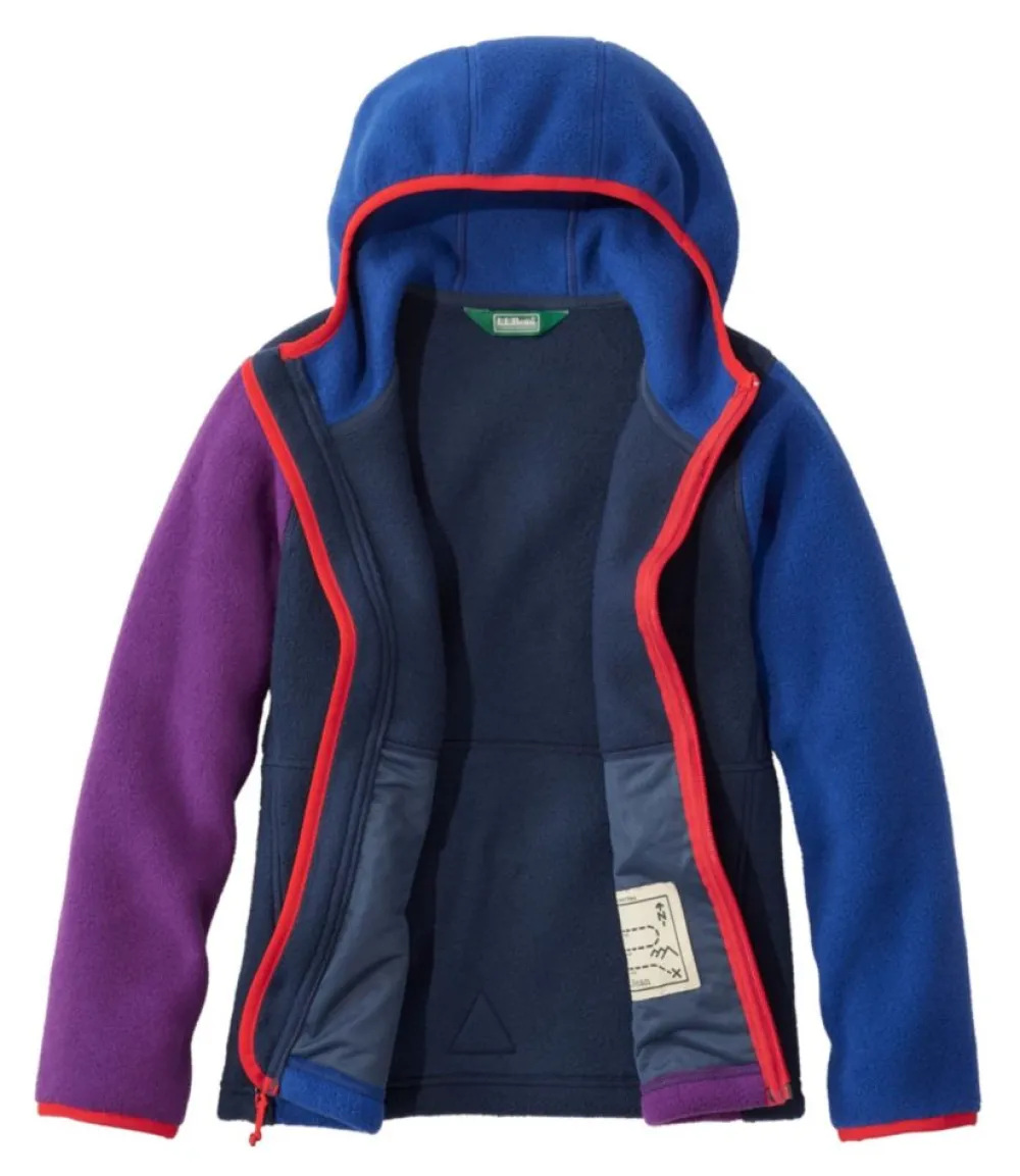 "Kids' Mountain Classic Fleece, Hooded Colorblock"-L.L.Bean Cheap