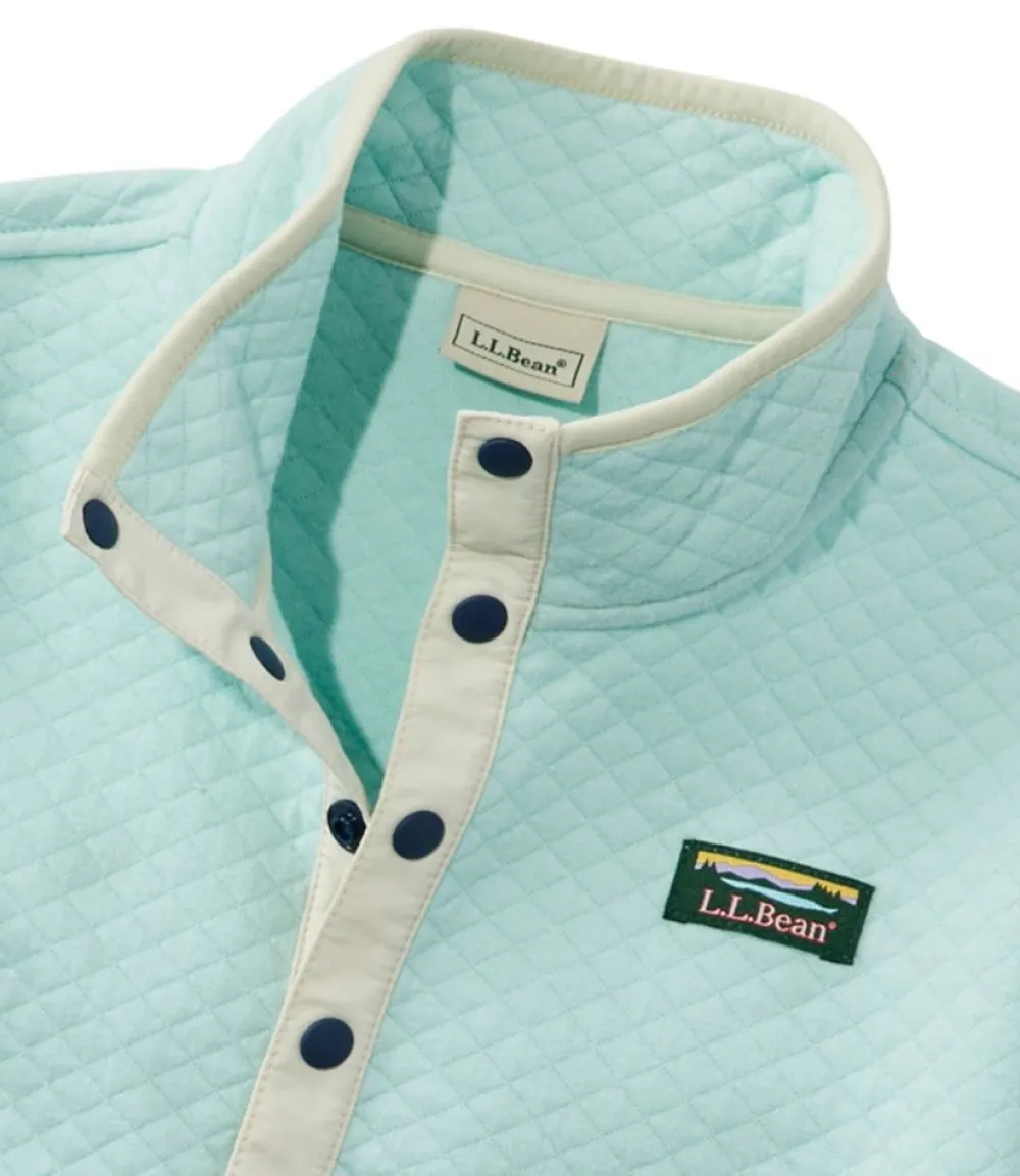 "Kids' Quilted Quarter-Snap Pullover, Colorblock"-L.L.Bean Shop