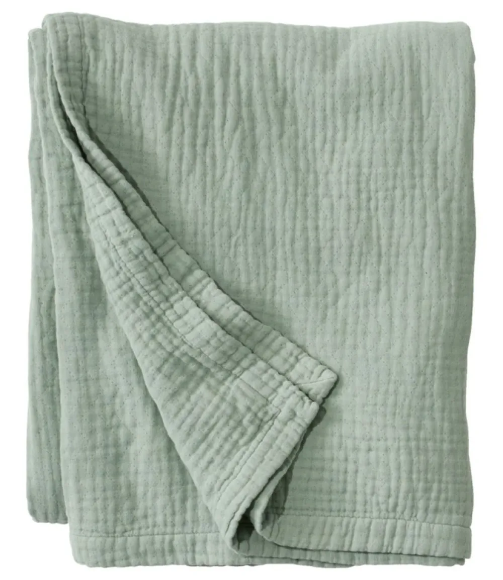 "Lightweight Cotton Gauze Blanket"-L.L.Bean Best