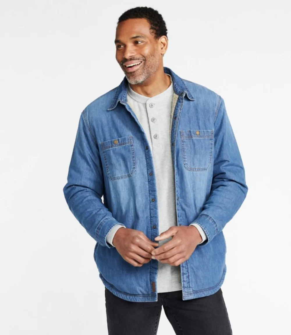 "Men's 1912 Heritage Lined Shirt Jac, Denim"-L.L.Bean New