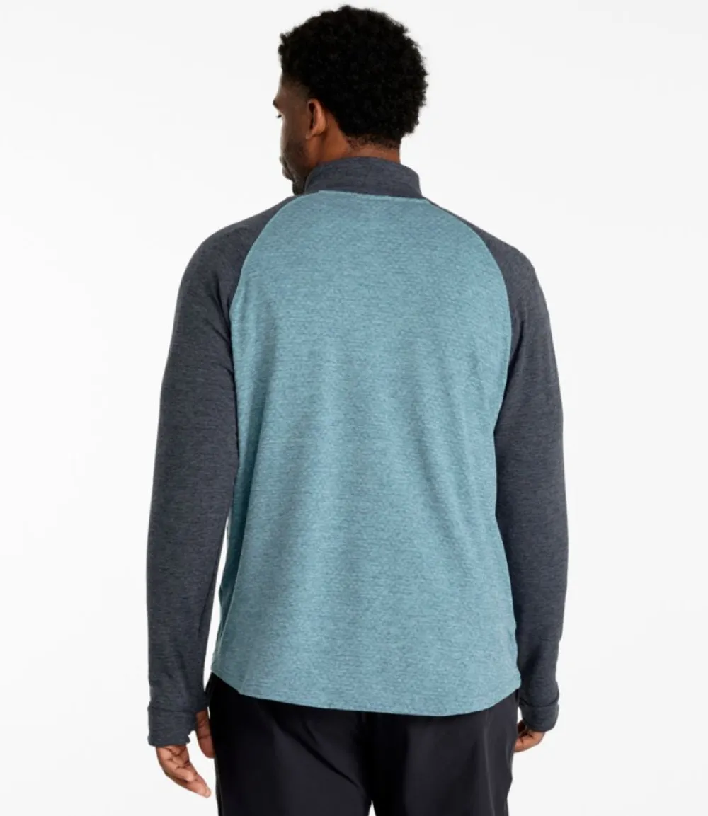 "Men's Adventure Grid Fleece, Quarter-Zip Colorblock"-L.L.Bean Sale