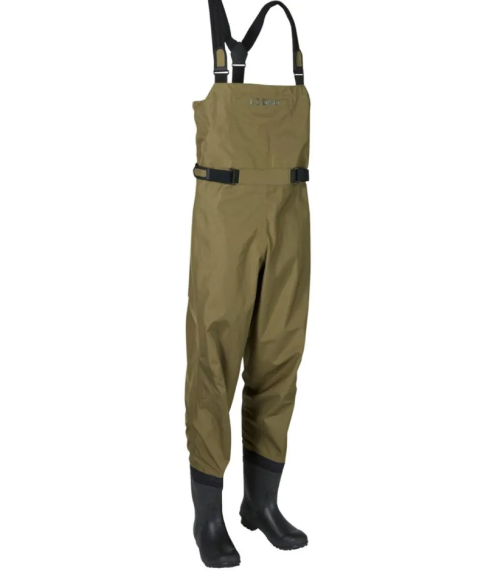 "Men's Angler Super Seam TEK Boot-Foot Waders"-L.L.Bean New