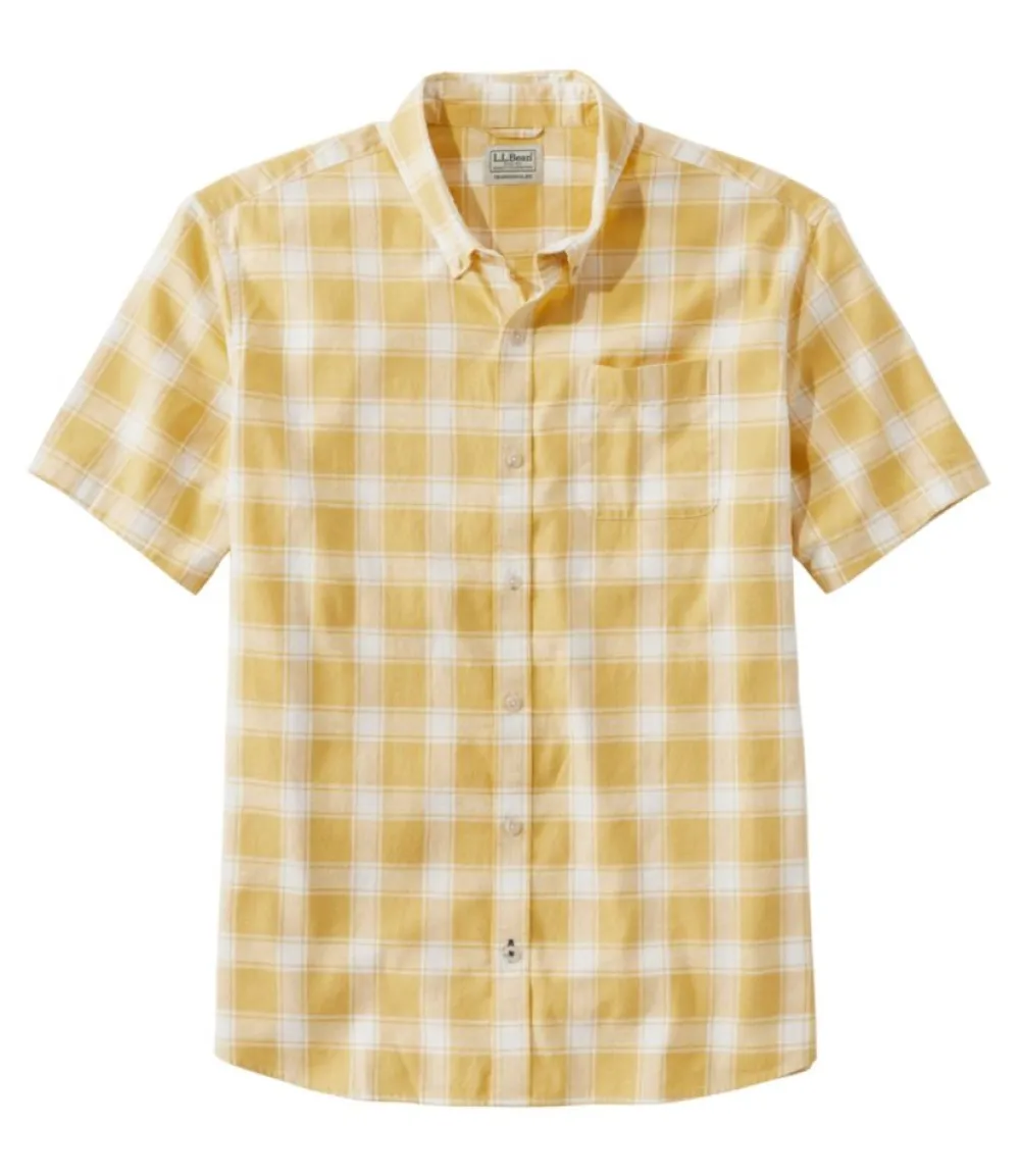 "Men's Backyard BBQ Shirt, Short-Sleeve, Traditional Untucked Fit, Plaid"-L.L.Bean Outlet