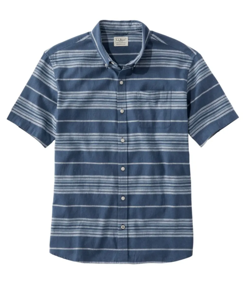 "Men's Backyard BBQ Shirt, Short-Sleeve, Traditional Untucked Fit, Stripe"-L.L.Bean Discount