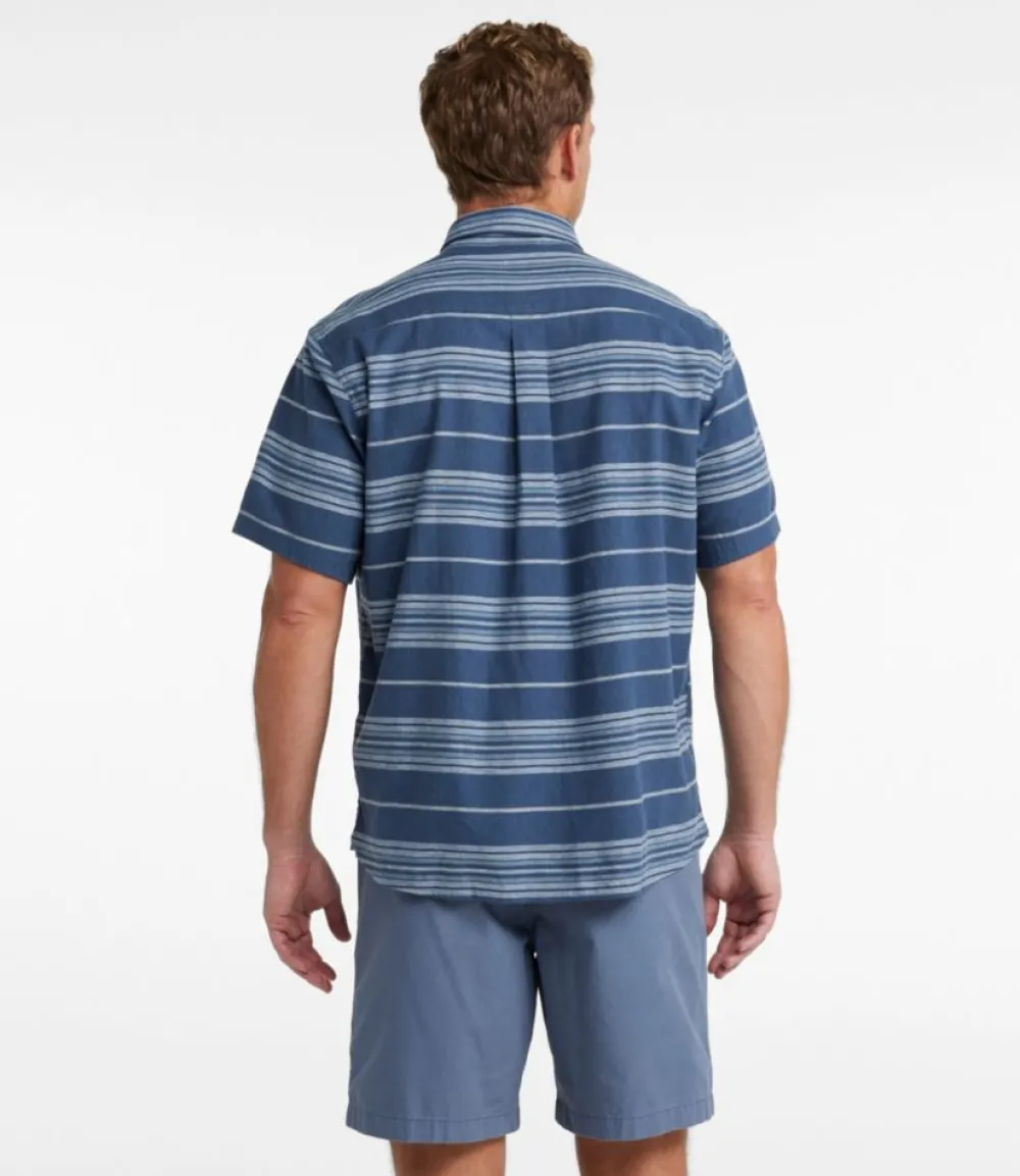 "Men's Backyard BBQ Shirt, Short-Sleeve, Traditional Untucked Fit, Stripe"-L.L.Bean Discount