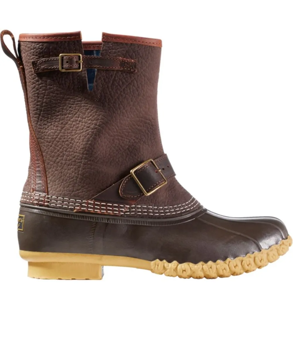 "Men's Bean Boots, 10" Engineer Buckle Flannel-Lined"-L.L.Bean Best Sale