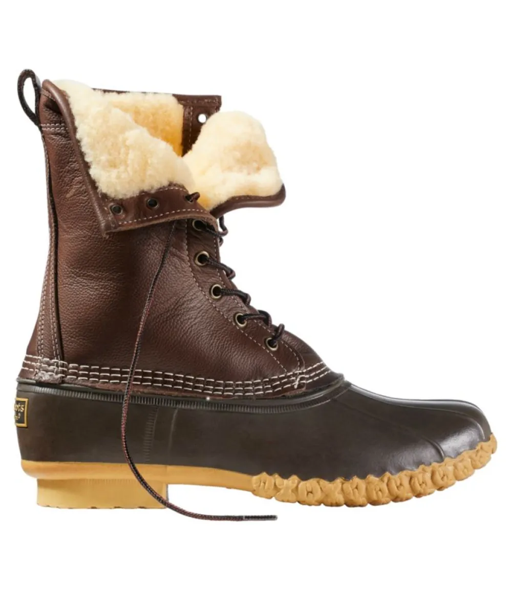 "Men's Bean Boots, 10" Shearling-Lined"-L.L.Bean Clearance