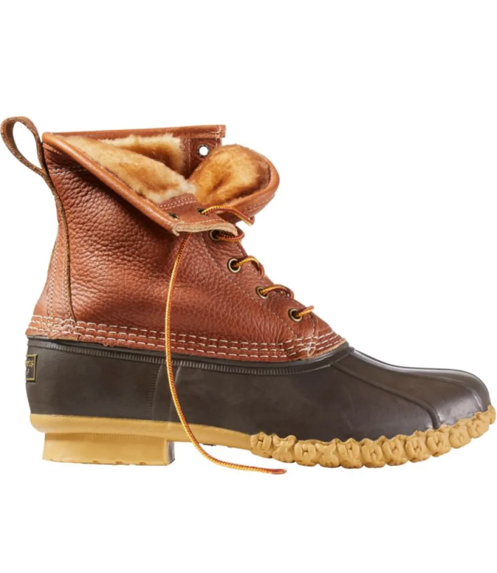 "Men's Bean Boots, 8" Shearling-Lined Insulated"-L.L.Bean Fashion